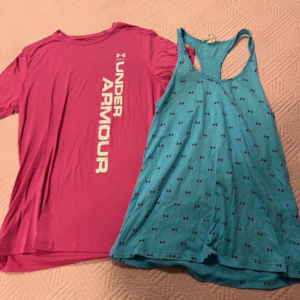 Bundled Under Armour workout shirt and tank
